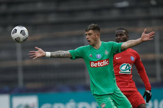 Ignacio Ramirez (AS Saint-Etienne) FOOTBALL : 32eme finale de la Coupe de France - Lyon La Duchere vs Saint-Etienne - 19 12 2021 AurelienMorissard Panoramic 