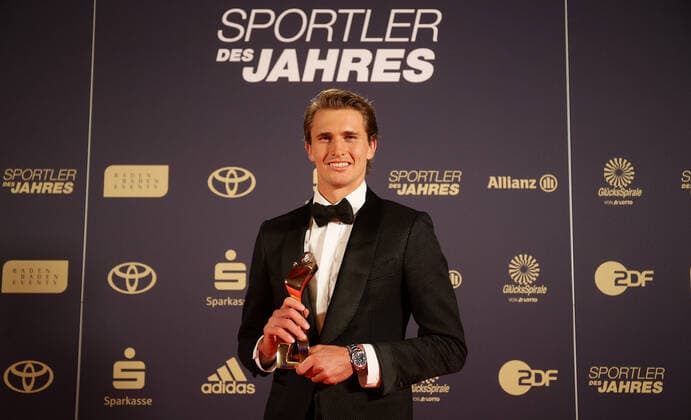 Baden-Baden , Ehrung Sportler des Jahres , Alexander Zverev ( Sportler des Jahres ) Pressefoto Baumann Hansjürgen Britsch Pool