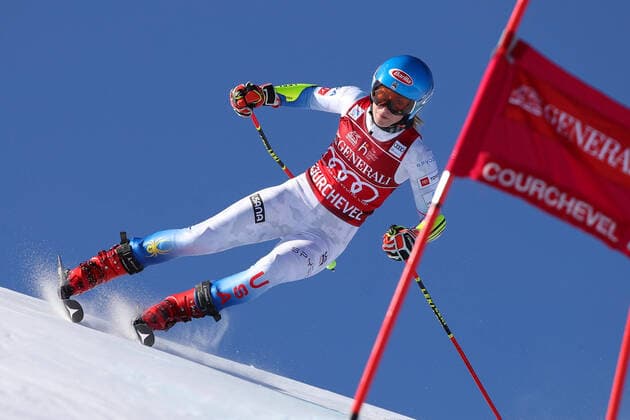 ALPINE SKIING - FIS WC Courchevel COURCHEVEL,FRANCE,22.DEC.21 - ALPINE SKIING - FIS World Cup, giant slalom, ladies. Image shows Mikaela Shiffrin (USA).  GEPAxpictures xMathiasxMandl
