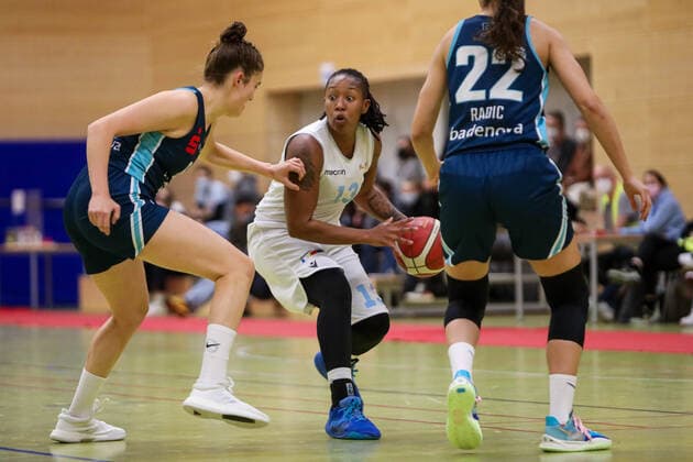 1. Basketball Bundesliga Damen Capitol Bascats Düsseldorf gegen Eisvögel USC Freiburg, 22.12.2021 Marquita Lashae Waller ( 13 Capitol Bascats Duesseldorf); 1. Basketball Bundesliga Damen Capitol Bascats Düsseldorf gegen Eisvögel USC Freiburg am 22.12.2021, Duesseldorf. Copyright: xBEAUTIFULxSPORTS KennyxBeelex
