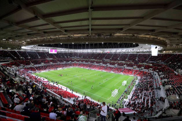 FIFA Fußball WM 2022, Ahmed bin Ali Stadion Ahmed Bin Ali Stadion Weltmeisterschaft Stadion 2022 FIFA Arab Cup 2021 in Katar Stadion Ahmed Bin Ali in Ar Rayyan am 10.12.2021 in Ar Rayyan *** Ahmed Bin Ali Stadium World Cup Stadium 2022 FIFA Arab Cup 2021 in Qatar Stadium Ahmed Bin Ali in Ar Rayyan on 10 12 2021 in Ar Rayyan