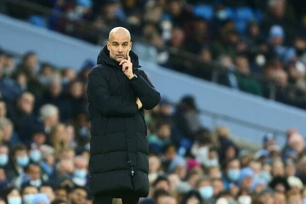 Mandatory Credit: Photo by Phil Oldham Shutterstock (12656686ap) Pep Guardiola, manager of Manchester City Manchester City v Leicester City, Premier League, Football, Etihad Stadium, Manchester, UK - 26 Dec 2021 EDITORIAL USE ONLY No use with unauthorised audio, video, data, fixture lists, club league logos or live services. Online in-match use limited to 120 images, no video emulation. No use in betting, games or single club league player publications. Manchester City v Leicester City, Premier League, Football, Etihad Stadium, Manchester, UK - 26 Dec 2021 EDITORIAL USE ONLY No use with unauthorised audio, video, data, fixture lists, club league logos or live services. Online in-match use limited to 120 images, no video emulation. No use in betting, games or single club league player publications. Copyright: xPhilxOldham Shutterstockx 12656686ap