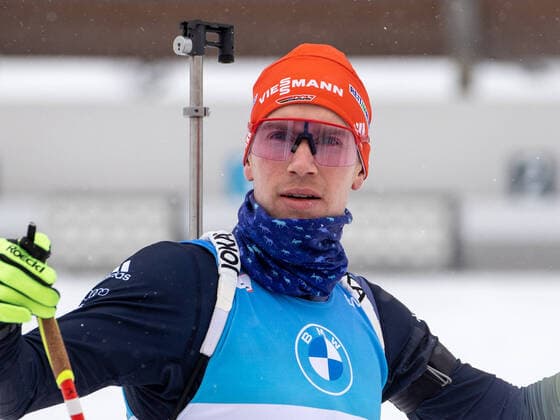 Johannes KUEHN (KÜHN) (GER, WSV Reit im Winkl). Biathlon, IBU Weltcup, 12,5 km Verfolgung der Maenner, am 11.12.2021 in Hochfilzen, Oesterreich. Quelle Copyright Credit : Oryk HAIST