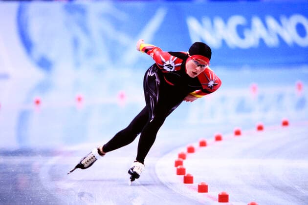 PECHSTEIN Claudia Team GER Eisschnelllaufen Olympiasiegerin 5000m der Frauen Olympische Winterspiele 1998 in Nagano Japan vom 07. - 22. 02 1998 am 20. 02.1998 in Nagano *** PECHSTEIN Claudia Team GER Speed Skating Olympic Champion 5000m Women Olympic Winter Games 1998 in Nagano Japan from 07 22 02 1998 on 20 02 1998 in Nagano