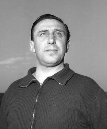Fußball, Trainerhistorie Westfalia Herne von 1938 bis heute Oberliga West 1958 59. Westfalia Herne: Trainer Fritz Langner im Portrait Aufn.: 26.04.1959. Nur fuer journalistische Zwecke! Only for editorial use!