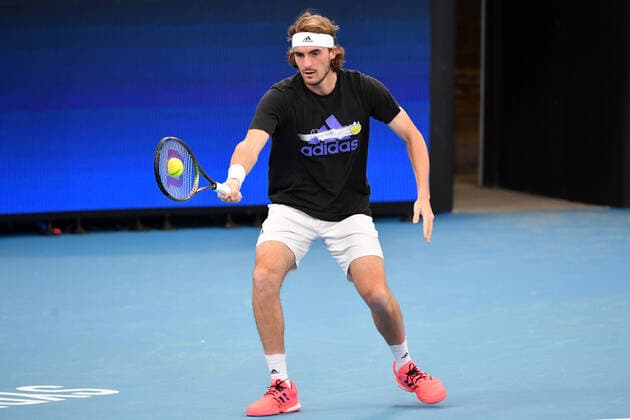ATP, Tennis Herren CUP PRACTICE SESSION, Greece?s Stefanos Tsitsipas during an ATP Cup practice session at Ken Rosewall Arena, Sydney Olympic Park in Sydney, Thursday, December 30, 2021. ( NO ARCHIVING, EDITORIAL USE ONLY, NO USE IN BOOKS WITHOUT CONSENT SYDNEY NSW AUSTRALIA  Copyright: xMICKxTSIKASx 20211230001609777990