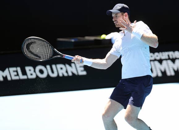 ATP, Tennis Herren CUP PRACTICE SESSION, Andy Murray during an ATP Cup practice session at Melbourne Park in Melbourne, Friday, December 31, 2021. ( NO ARCHIVING, EDITORIAL USE ONLY, NO USE IN BOOKS WITHOUT CONSENT MELBOURNE VIC AUSTRALIA  Copyright: xCONxCHRONISx 20211231001609941876