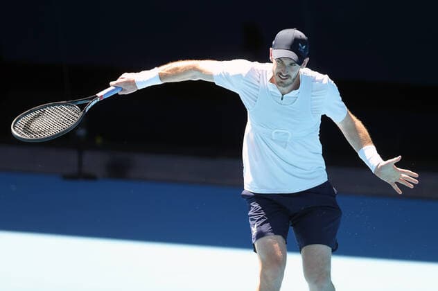 ATP, Tennis Herren CUP PRACTICE SESSION, Andy Murray during an ATP Cup practice session at Melbourne Park in Melbourne, Friday, December 31, 2021. ( NO ARCHIVING, EDITORIAL USE ONLY, NO USE IN BOOKS WITHOUT CONSENT MELBOURNE VIC AUSTRALIA  Copyright: xCONxCHRONISx 20211231001609941892