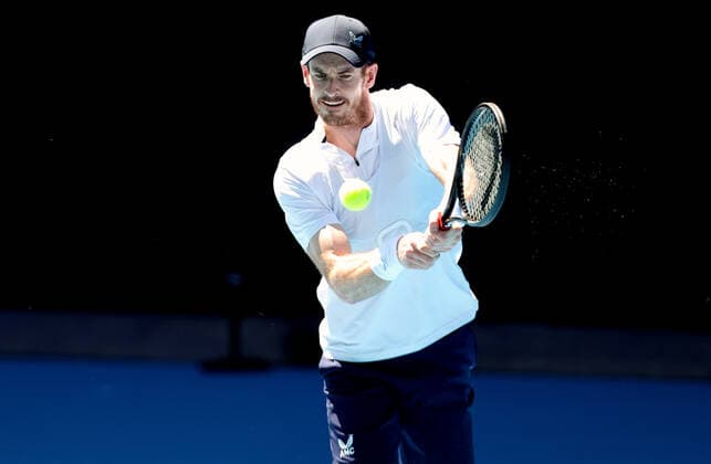 ATP, Tennis Herren CUP PRACTICE SESSION, Andy Murray during an ATP Cup practice session at Melbourne Park in Melbourne, Friday, December 31, 2021. ( NO ARCHIVING, EDITORIAL USE ONLY, NO USE IN BOOKS WITHOUT CONSENT MELBOURNE VIC AUSTRALIA  Copyright: xCONxCHRONISx 20211231001609945708