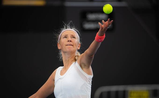 Mandatory Credit: Photo by Rob Prange Shutterstock (12682909bc) Victoria Azarenka of Belarus during practice ahead of the 2022 Adelaide International WTA, Tennis Damen 500 tennis tournament 2022 Adelaide International Pre-Tournament - 01 Jan 2022 2022 Adelaide International Pre-Tournament - 01 Jan 2022  Copyright: xRobxPrange Shutterstockx 12682909bc