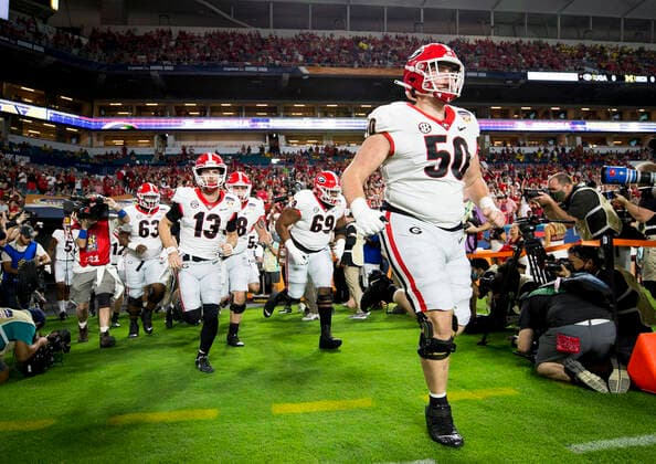 December 31, 2021, Miami Gardens, Florida, USA: QB Stetson Bennett (13) prior to the start of the Orange Bowl. Georgia Bulldogs defeated the Michigan Wolverines 34 -11. Miami Gardens USA - ZUMAb305 20211231_zaf_b305_006 Copyright: xTonyxBrownx