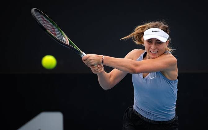 Mandatory Credit: Photo by Rob Prange Shutterstock (12682909bn) Paula Badosa of Spain during practice ahead of the 2022 Adelaide International WTA, Tennis Damen 500 tennis tournament 2022 Adelaide International Pre-Tournament - 01 Jan 2022 2022 Adelaide International Pre-Tournament - 01 Jan 2022  Copyright: xRobxPrange Shutterstockx 12682909bn
