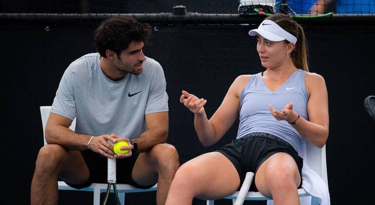 Mandatory Credit: Photo by Rob Prange Shutterstock (12682909bj) Paula Badosa of Spain during practice ahead of the 2022 Adelaide International WTA, Tennis Damen 500 tennis tournament 2022 Adelaide International Pre-Tournament - 01 Jan 2022 2022 Adelaide International Pre-Tournament - 01 Jan 2022  Copyright: xRobxPrange Shutterstockx 12682909bj