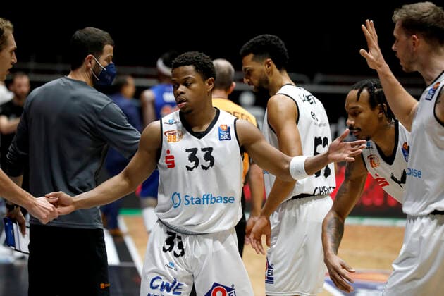 02.01.2022, easyCredit Basketball Bundesliga, BBL, Saison 2021 2022, Herren, Chemnitz Niners - Syntainics MBC Eric Washington, Niners Chemnitz Chemnitz Messe Chemnitz Sachsen Germany