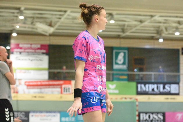 Britt van der Baan (TusSies Metzingen 24) TusSies Metzingen vs. TSV Bayer 04 Leverkusen Handball, HBF, 10.Ligaspiel, Saison 2021 2022 , 02.01.2022 TusSies Metzingen vs. TSV Bayer 04 Leverkusen Handball, HBF, 10.Ligaspiel, Saison 2021 2022 , 02.01.2022 Metzingen Copyright: xEibner-Pressefotox EP_TBR
