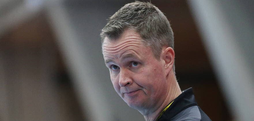 02.12.2021, Deutschland, Ludwigsburg, Handball Bundesliga Frauen, SG BBM Bietigheim vs. Borussia Dortmund, BVB Trainer Andre Fuhr enttäuscht