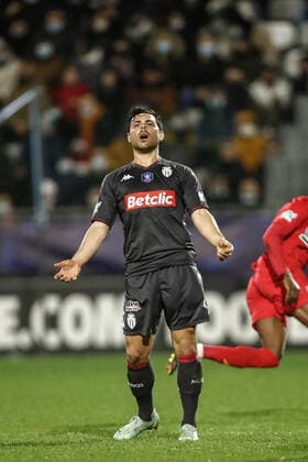 Kevin Volland (AS Monaco) FOOTBALL : 16e finale de la Coupe de France - Quevilly-Rouen vs AS Monaco - 02 01 2022 AurelienMorissard Panoramic 
