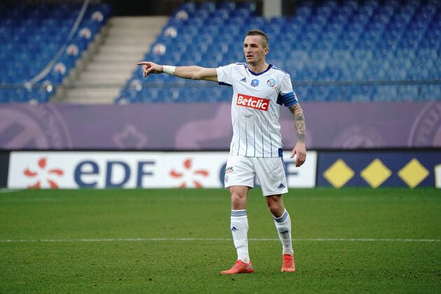 Dimitri Lienard (Strasbourg) FOOTBALL : Montpellier vs Strasbourg - 16eme de finale de coupe de France - Montpellier - 02 01 2022 NorbertScanella Panoramic 
