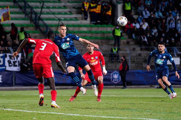 But de Arkadiusz MILIK ( 9 - Olympique Marseille ) - FOOTBALL : Chauvigny vs Marseille - Coupe de France - Limoges - 02 01 2022 FedericoPestellini Panoramic 