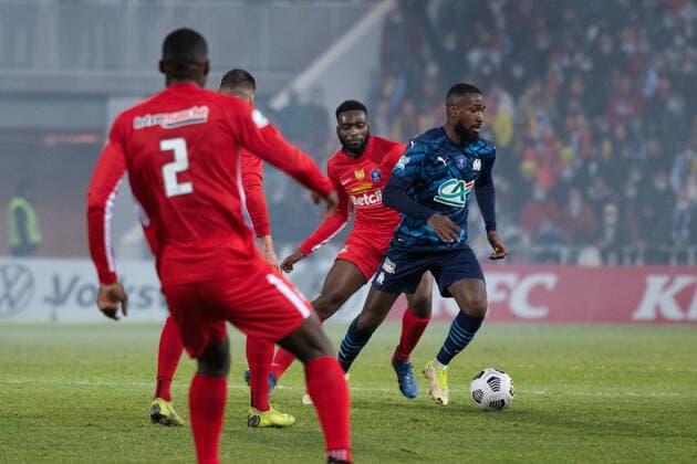 Gerson SANTOS DA SILVA ( 8 - Olympique Marseille ) - FOOTBALL : Chauvigny vs Marseille - Coupe de France - Limoges - 02 01 2022 FedericoPestellini Panoramic 