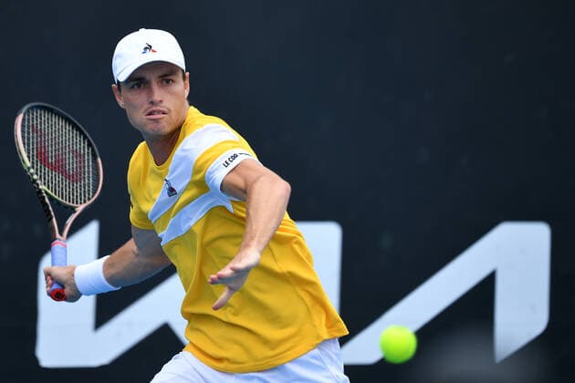 TENNIS MELBOURNE SUMMER SET, Christopher O Connell of Australia in action during a match against Jordan Thompson of Australia on Day 3 of the Melbourne Summer Set tennis tournament at Melbourne Park in Melbourne, Wednesday, January 5, 2022. ( NO ARCHIVING, EDITORIAL USE ONLY, NO USE IN BOOKS WITHOUT CONSENT MELBOURNE VIC AUSTRALIA  Copyright: xJAMESxROSSx 20220105001610899105
