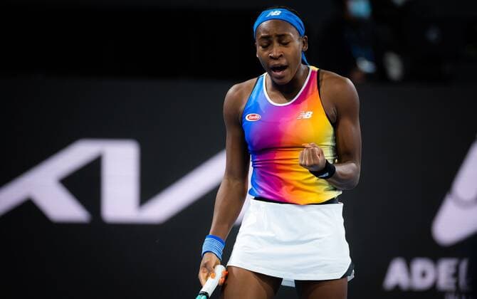 Mandatory Credit: Photo by Rob Prange Shutterstock (12683872cy) Cori Gauff of the United States in action during the second round of the 2022 Adelaide International WTA, Tennis Damen 500 tennis tournament Adelaide International, Tennis, Memorial Drive Tennis Centre, Adelaide, Australia - 05 Jan 2022 Adelaide International, Tennis, Memorial Drive Tennis Centre, Adelaide, Australia - 05 Jan 2022  Copyright: xRobxPrange Shutterstockx 12683872cy