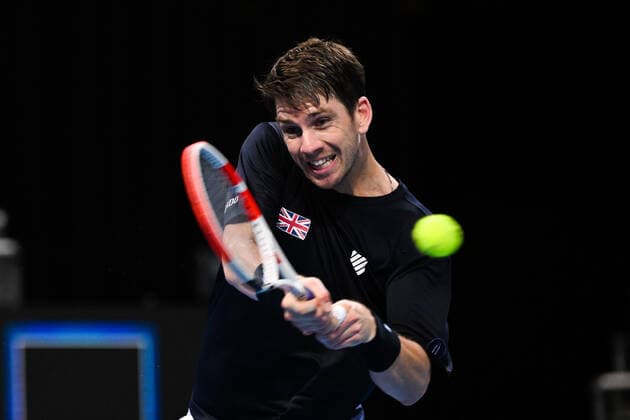 Mandatory Credit: Photo by James Gourley Shutterstock (12709936bh) Cameron Norrie of Team Great Britain serves during his ATP, Tennis Herren Cup Group Match against Team USA ATP Cup, Tennis, Qudos Bank Arena, Sydney, Australia - 06 Jan 2022 ATP Cup, Tennis, Qudos Bank Arena, Sydney, Australia - 06 Jan 2022  Copyright: xJamesxGourley Shutterstockx 12709936bh