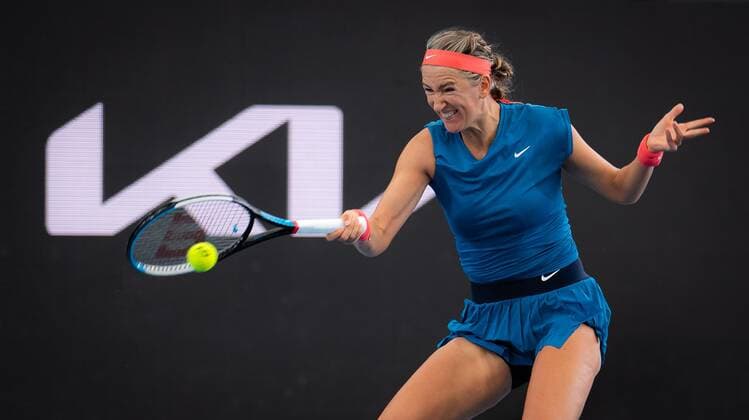 Mandatory Credit: Photo by Rob Prange Shutterstock (12683873bx) Victoria Azarenka of Belarus in action during the second round of the 2022 Adelaide International WTA, Tennis Damen 500 tennis tournament Adelaide International, Tennis, Memorial Drive Tennis Centre, Adelaide, Australia - 06 Jan 2022 Adelaide International, Tennis, Memorial Drive Tennis Centre, Adelaide, Australia - 06 Jan 2022  Copyright: xRobxPrange Shutterstockx 12683873bx