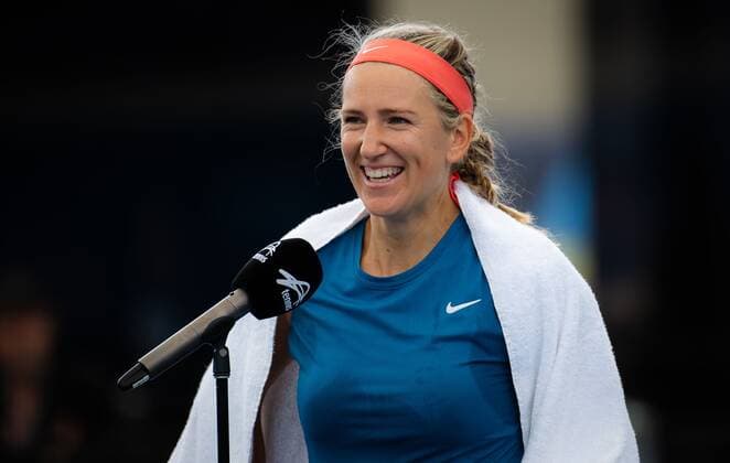 Mandatory Credit: Photo by Rob Prange Shutterstock (12683873cg) Victoria Azarenka of Belarus in action during the second round of the 2022 Adelaide International WTA, Tennis Damen 500 tennis tournament Adelaide International, Tennis, Memorial Drive Tennis Centre, Adelaide, Australia - 06 Jan 2022 Adelaide International, Tennis, Memorial Drive Tennis Centre, Adelaide, Australia - 06 Jan 2022  Copyright: xRobxPrange Shutterstockx 12683873cg