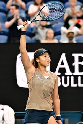 January 6, 2022: Naomi Osaka of Japan celebrates after defeating Marina Zanevska of Belgium during their second round women s singles match at the WTA, Tennis Damen Melbourne Summer Set tennis tournament ahead of the Australian Open Grand Slam in Melbourne, Australia. Cal Media. Osaka won 6:1 6:1 Melbourne Australia - ZUMAc04_ 20220106_zaf_c04_004 Copyright: xSydneyxLowx