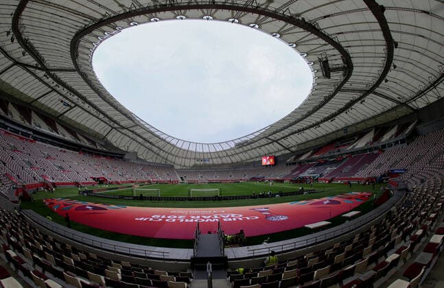 FIFA FuÃŸball WM 2022, SportstÃ¤tten, Khalifa International Stadium General view inside the Khalifa Stadium in Doha, Qatar. Taken during the FIFA Arab Cup in the build up to the 2022 FIFA World Cup, WM, Weltmeisterschaft, Fussball Photo by 05 01 2022  Copyright: xx