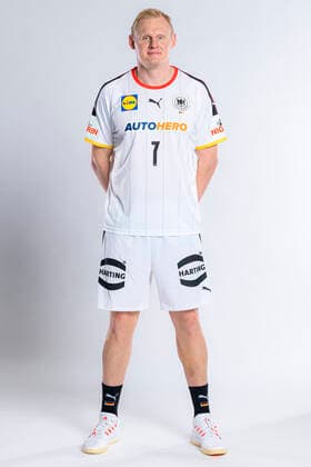 Grosswallstadt, Deutschland 04. Januar 2022: Herren EHF EM 2022, Media Day, Team- und Portraitfoto Patrick Wiencek (Deutschland THW Kiel) Großwallstadt Bayern Deutschland