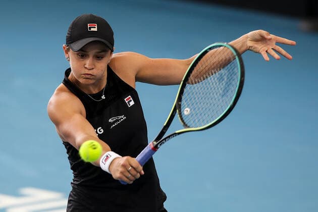 TENNIS ADELAIDE INTERNATIONAL, Ash Barty of Australia during her match against Sofia Kenin of the USA on Day 5 of the the Adelaide International Tennis Tournament, at Memorial Drive, in Adelaide, Friday, January 7, 2022. ( NO ARCHIVING, EDITORIAL USE ONLY, NO USE IN BOOKS WITHOUT CONSENT ADELAIDE SA AUSTRALIA  Copyright: xMATTxTURNERx 20220107001611435173