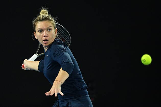 TENNIS MELBOURNE SUMMER SET, Simona Halep of Romania in action during their match against Viktorija Golubic of Switzerland on Day 5 of the Melbourne Summer Set tennis tournament at Melbourne Park in Melbourne, Friday, January 7, 2022. ( NO ARCHIVING, EDITORIAL USE ONLY, NO USE IN BOOKS WITHOUT CONSENT MELBOURNE VIC AUSTRALIA  Copyright: xJAMESxROSSx 0146966062st