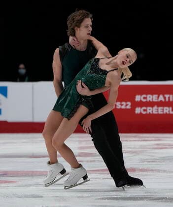 January 7, 2022, Ottawa, ON, Canada: Haley Sales and Nikolas Wamsteeker perform their routine during the senior dance rhythm program at the National Skating Championships, in Ottawa, Friday, Jan. 7, 2022. Haley Sales Nikolas Wamsteeker  - ZUMAc35_ 20220107_zaf_c35_039 Copyright: xAdrianxWyldx