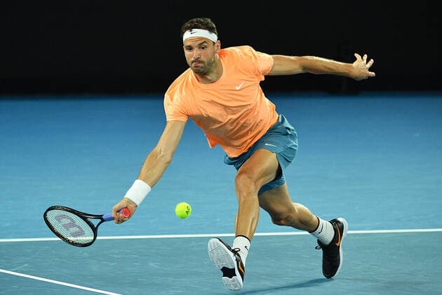 TENNIS MELBOURNE SUMMER SET, Grigor Dimitrov of Bulgaria in action during their match against Maxime Cressy of the U.S on Day 6 of the Melbourne Summer Set tennis tournament at Melbourne Park in Melbourne, Saturday, January 8, 2022. ( NO ARCHIVING, EDITORIAL USE ONLY, NO USE IN BOOKS WITHOUT CONSENT MELBOURNE VIC AUSTRALIA  Copyright: xJAMESxROSSx 0146978830st