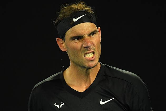 TENNIS MELBOURNE SUMMER SET, Rafael Nadal of Spain reacts during their match against Emil Ruusuvuor of Finland on Day 6 of the Melbourne Summer Set tennis tournament at Melbourne Park in Melbourne, Saturday, January 8, 2022. ( NO ARCHIVING, EDITORIAL USE ONLY, NO USE IN BOOKS WITHOUT CONSENT MELBOURNE VIC AUSTRALIA  Copyright: xJAMESxROSSx 0146980387st