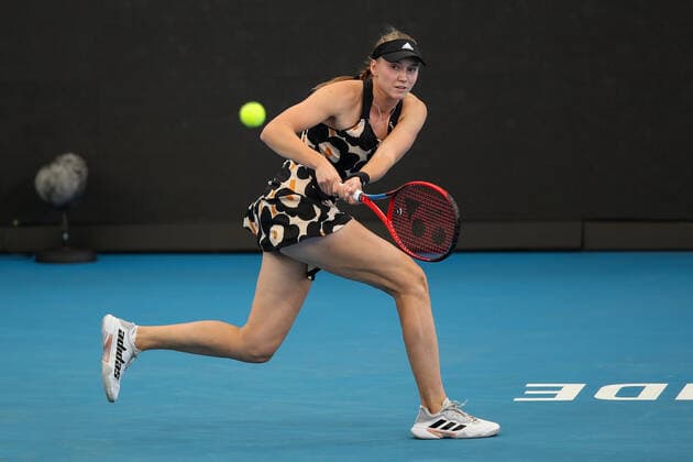 TENNIS ADELAIDE INTERNATIONAL, Elena Rybakina of Kazakhstan during her match against Ash Barty of Australia in the Final of the the Adelaide International Tennis Tournament, at Memorial Drive, in Adelaide, Sunday, January 9, 2022. ( NO ARCHIVING, EDITORIAL USE ONLY, NO USE IN BOOKS WITHOUT CONSENT ADELAIDE SA AUSTRALIA  Copyright: xMATTxTURNERx 20220109001611956311