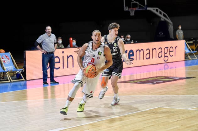 Barmer 2. Basketball Bundesliga ProB, Rheinstars Koeln vs. Iserlohn Kangaroos, 08.01.2022 Andrej Mangold (RheinStars Koeln 0), Barmer 2. Basketball Bundesliga ProB, Rheinstars Koeln vs. Iserlohn Kangaroos am 08.01.2022 im ASV Koeln in Koeln (Nordrhein-Westfalen) Copyright: xBEAUTIFULxSPORTS Mueller-Laschetx