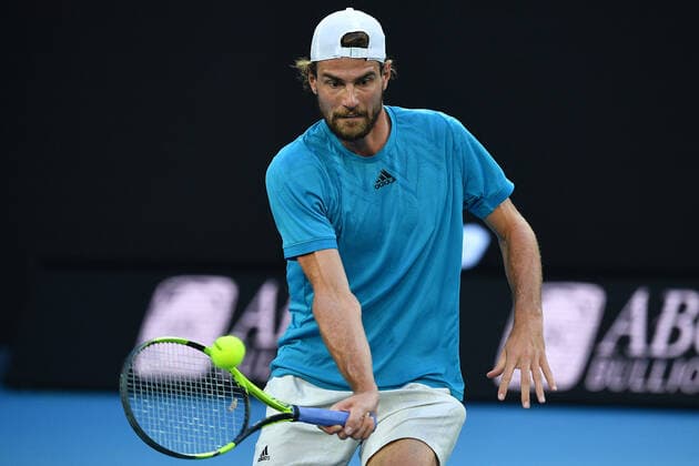 TENNIS MELBOURNE SUMMER SET, Maxime Cressy of the U.S in action during their men?s final match against Rafael Nadal of Spain on Day 7 of the Melbourne Summer Set tennis tournament at Melbourne Park in Melbourne, Sunday, January 9, 2022. ( NO ARCHIVING, EDITORIAL USE ONLY, NO USE IN BOOKS WITHOUT CONSENT MELBOURNE VIC AUSTRALIA  Copyright: xJAMESxROSSx 0146986841st