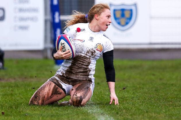 Bilder des Jahres 2022, Sport 01 Januar Sport Themen der Woche KW01 Mandatory Credit: Photo by Ryan Crockett JMP Shutterstock (12749456c) Jennine Detiveaux of Exeter Chiefs scores a try Sale Sharks Women v Exeter Chiefs Women, UK - 09 Jan 2022 Sale Sharks Women v Exeter Chiefs Women, UK - 09 Jan 2022  Copyright: xRyanxCrockett JMP Shutterstockx 12749456c