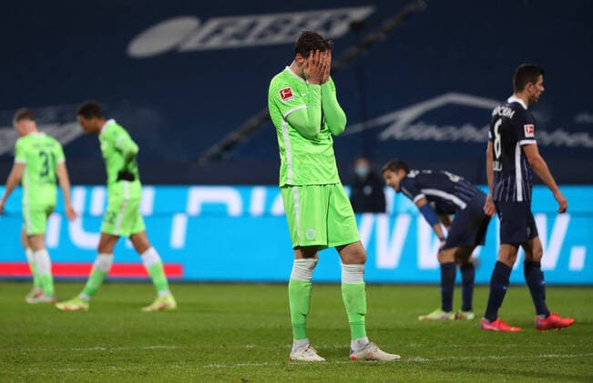 Bilder des Jahres 2022, Sport 01 Januar Sport Themen der Woche KW01 Sport Bilder des Tages Bochum vs. VfL, 1. BL Bochum, 09.01.2022, FUßBALL - VfL Bochum 1848 vs. VfL Wolfsburg, 1. BL, Saison 2021 22. Bild zeigt: Wout Weghorst (VfL Wolfsburg) Bochum *** Bochum vs VfL, 1 BL Bochum, 09 01 2022, FOOTBALL VfL Bochum 1848 vs VfL Wolfsburg, 1 BL, season 2021 22 picture shows Wout Weghorst VfL Wolfsburg Bochum