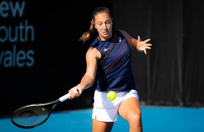 Mandatory Credit: Photo by Rob Prange Shutterstock (12750051bx) Diane Parry of France in action during the final qualifications round of the 2022 Sydney Tennis Classic WTA, Tennis Damen 500 tennis tournament 2022 Sydney Tennis Classic Day 1 - 10 Jan 2022 2022 Sydney Tennis Classic Day 1 - 10 Jan 2022  Copyright: xRobxPrange Shutterstockx 12750051bx