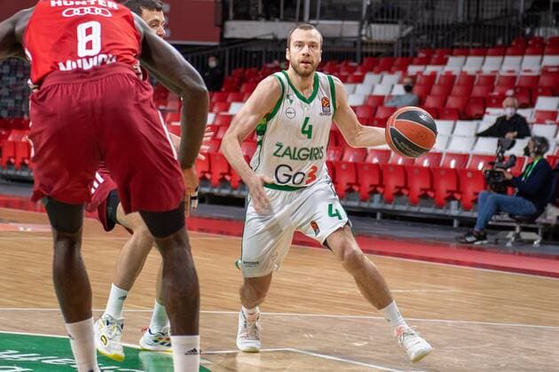 Lukas Lekavicius 4 (Zalgiris Kaunas), FC Bayern Basketball vs. Zalgiris Kaunas, Euroleague, 11.01.2022 Muenchen Bayern Deutschland