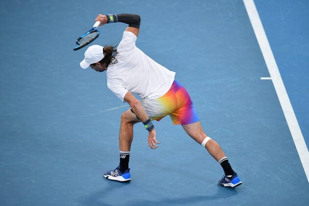 SYDNEY TENNIS CLASSIC, Jordan Thompson of Australia smashes his racquet during his Round of 16 match against Reilly Opelka of the USA on Day 3 of the Sydney Tennis Classic at Sydney Olympic Park in Sydney, Wednesday, January 12, 2022. ( NO ARCHIVING, EDITORIAL USE ONLY, NO USE IN BOOKS WITHOUT CONSENT SYDNEY NSW AUSTRALIA  Copyright: xDANxHIMBRECHTSx 20220112001612727908