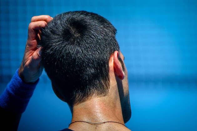 Serbian Novak Djokovic ATP, Tennis Herren 1) pictured at a training session ahead of the Australian Open tennis Grand Slam, Wednesday 12 January 2022 in Melbourne Park, Melbourne, Australia. The 2022 edition of the Australian Grand Slam takes place in the ongoing pandemic. PATRICKxHAMILTON  x3172031x