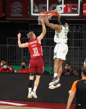 Josh Nebo (BC Zalgiris Kaunas, 7) punktet GER, FC Bayern Basketball vs. BC Zalgiris Kaunas, Basketball, EuroLeague, Saison 2021 2022, 11.01.2022, GER, FC Bayern Basketball vs. BC Zalgiris Kaunas, Basketball, EuroLeague, Saison 2021 2022, 11.01.2022, Muenchen Copyright: xEIBNER MarcelxEngelbrechtx EP_EER