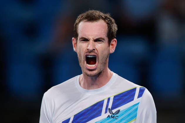 Andy Murray of Great Britain reacts against Nikoloz Basilashvili of Georgia in the second round during the Sydney Tennis Classic 2022 at Sydney Olympic Park Tennis Centre, Sydney, Australia on 12 January 2022. Copyright: xPeterxDovganx 30470379