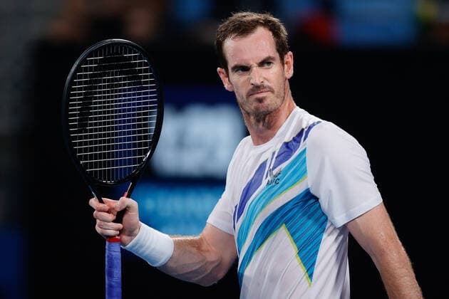 Andy Murray of Great Britain reacts against Nikoloz Basilashvili of Georgia in the second round during the Sydney Tennis Classic 2022 at Sydney Olympic Park Tennis Centre, Sydney, Australia on 12 January 2022. Copyright: xPeterxDovganx 30470382