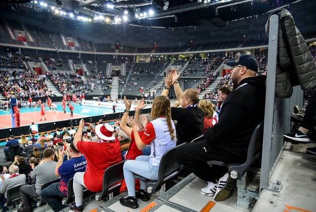 2022.01.12 Gliwice Siatkowka Mezczyzn CEV Liga Mistrzow 2022 Grupa Azoty ZAKSA Kedzierzyn-Kozle - Cucine Lube Civitanova N z Arena Gliwice kibice ZAKSA widok Foto Lukasz Sobala PressFocus 2022.01.12 Gliwice Men Volleyball Champions League Volley 2022 Grupa Azoty ZAKSA Kedzierzyn-Kozle - Cucine Lube Civitanova Arena Gliwice kibice ZAKSA widok Credit: Lukasz Sobala PressFocus NEWSPIX.PL --- Newspix.pl  20220112PF_LS255